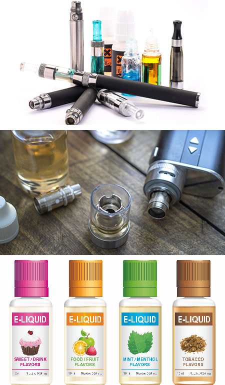 Images of different vaping products